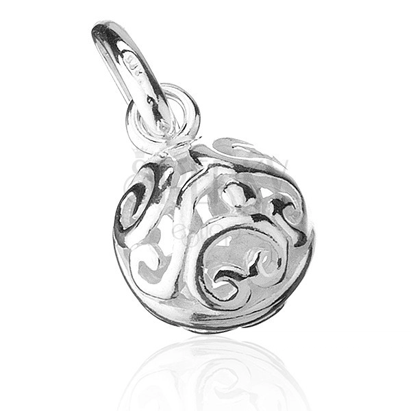 Pandantiv din argint - bilă mică cu ornamente