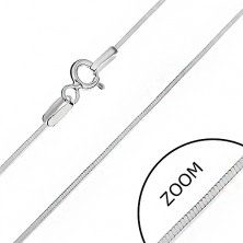 Lănțișor argint - linie lucioasă cu margini, 0,8 mm