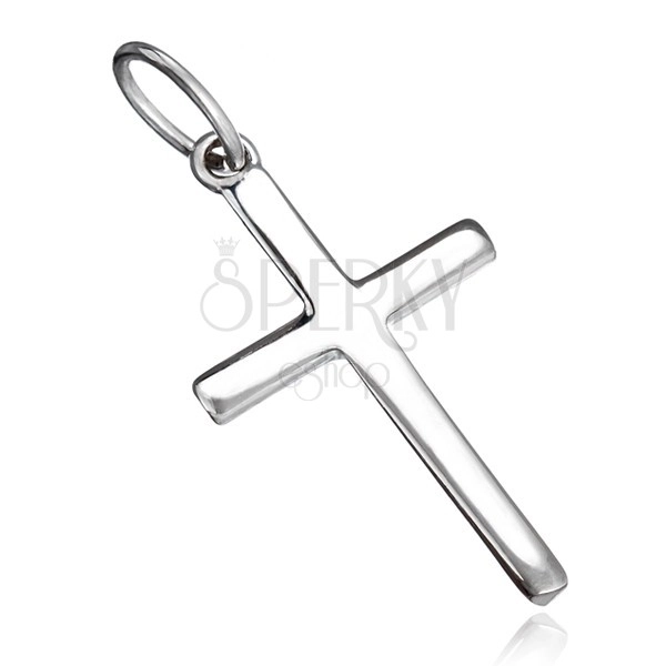 Pandantiv argint - cruce latină netedă