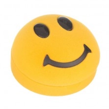 Cutie pentru cercei – față zâmbăreață galbenă