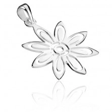 Pandantiv argint - floare cu petale decupate