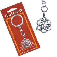 Pandantiv metalic pentru chei - nod celtic, floare