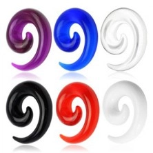 Expander colorat din acrilic UV, în formă de spirală