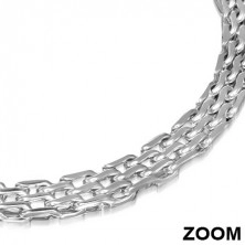 Brățară din oțel - argintiu, model de șarpe