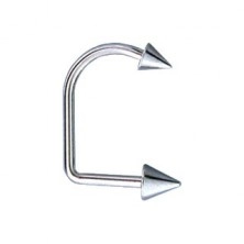 Piercing lippy loop pentru buză şi bărbie, cu doi ţepi de 4/5 mm