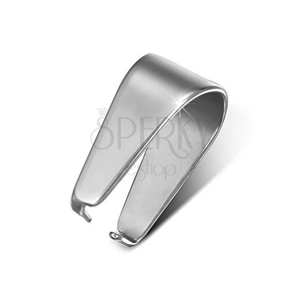 Clemă toartă argintie lucioasă tip pandantiv din oțel inoxidabil, 6 mm
