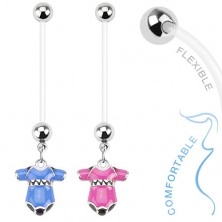 Piercing pentru buric realizat din bioflex pentru femei însărcinate, body colorat de bebeluș
