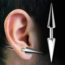 Piercing pentru ureche din oţel, cu vârfuri ascuţite