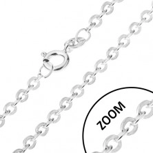 Lănțișor format din elemente de legătură rotunde atașate perpendicular, argint 925, 1,2 mm