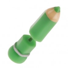 Plug fals pentru ureche din acrilic, creion verde
