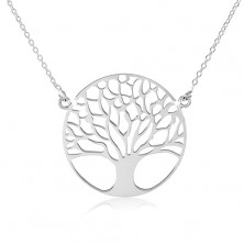 Colier din argint 925, lanț finuț, model copacul vieții