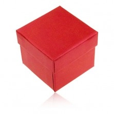 Cutiuță de cadou pentru inel sau cercei, culoare roșu-perlat