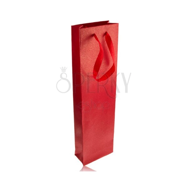 Cutiuță de cadou roșie, dreptunghiulară, panglici roșii lucioase
