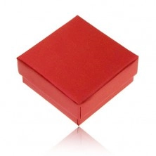 Cutiuță de cadou pentru inel sau cercei, culoare roșu perlat
