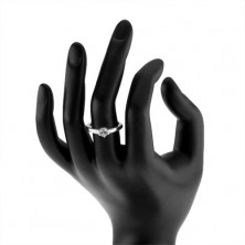 Inel de logodnă din argint 925 cu zirconiu rotund