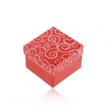 Cutie de cadouri roșie, cu ornamente în formă de inimă