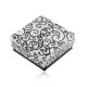 Cutiuță de cadou în culorile alb-negru, imprimeu cu ornamente în spirală
