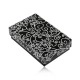 Cutie de cadou pentru colier sau set - în culorile alb-negru, model cu spirale