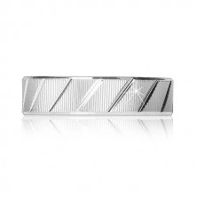 Inel din argint 925, suprafaţă crestată, crestături diagonale, 4 mm