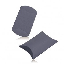 Cutiuță de cadou din hârtie, suprafață netedă, culoare albastru-gri metalic