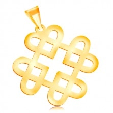 Pandantiv din aur de 14K - ornament strălucitor realizat din patru contururi de inimă