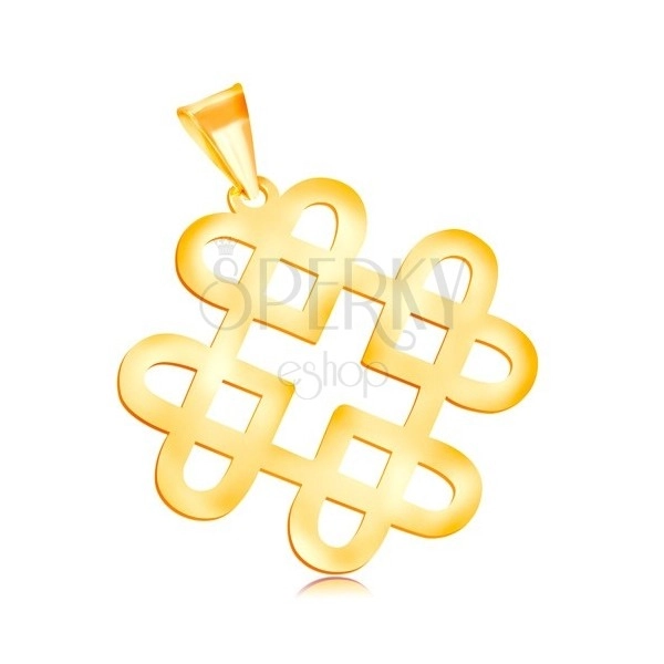 Pandantiv din aur de 14K - ornament strălucitor realizat din patru contururi de inimă