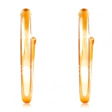 Cercei din aur de 14K - cercuri cu suprafața netedă și strălucitoare, 20mm