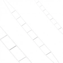 Colier din argint 925, două lanțuri unite prin linii drepte