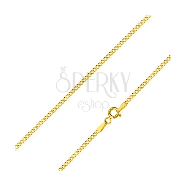Lanț din aur galben 585 - conexiune în serie de zale ovale, 500 mm