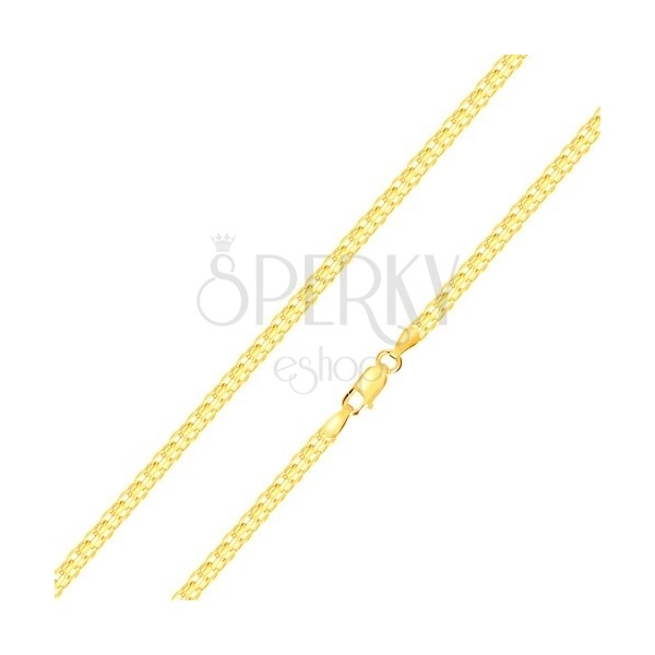 Lanț din aur galben 585 - zale conectate alternativ, 500 mm
