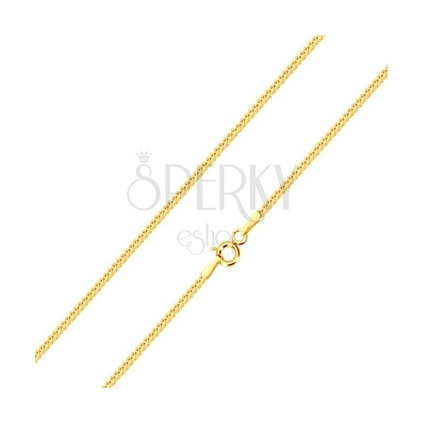 Lanț din aur galben de 14K - zale stil piele de șarpe, 500 mm