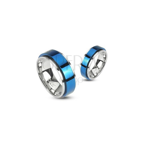 Inel rotativ din oțel inoxidabil - albastru