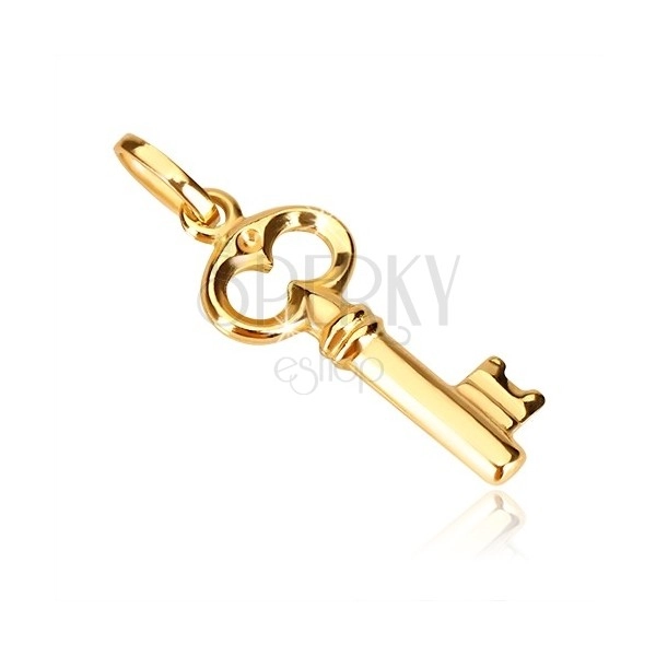 Pandantiv aur galben 585 - cheie lucioasă cu aspect antic
