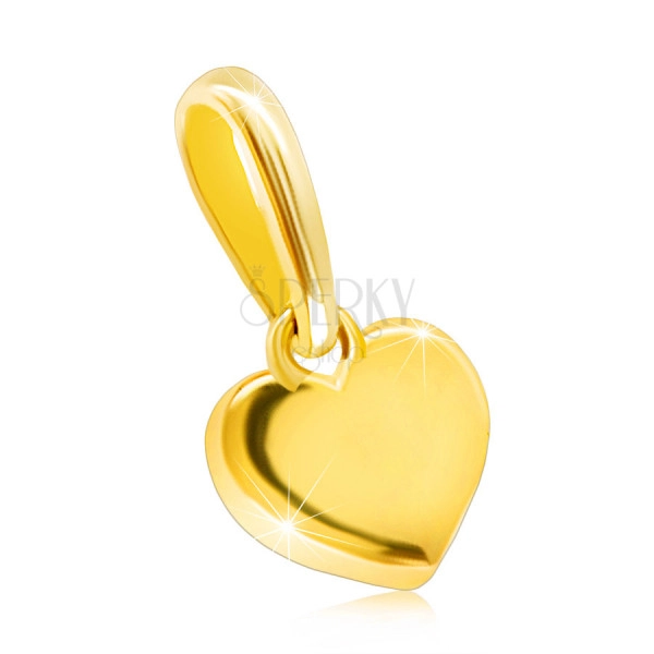 Pandantiv din aur galben 14K - inimă lucioasă mică