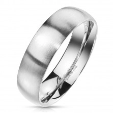 Inel din oțel de nuanță colorată argintiu - finisaj mat, 6 mm