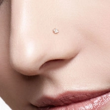 Piercing pentru nas din oțel - zirconiu în formă de pătrat, 1 mm