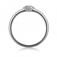 Inel de argint 925 - linie de zirconii strălucitoare, 1 mm
