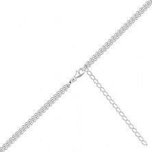Colier din argint 925 – lanț cu model de șarpe, bile de diferite mărimi