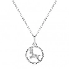 Colier din argint 925 - lanț și semn zodiacal Capricorn