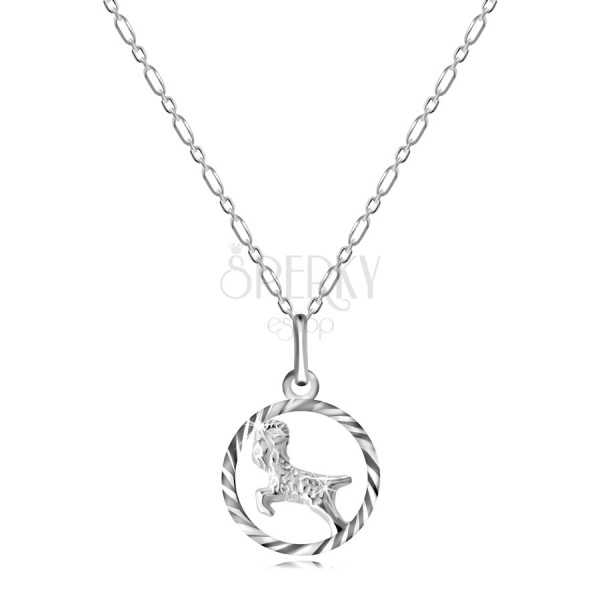 Colier din argint 925 - lanț și semn zodiacal Capricorn