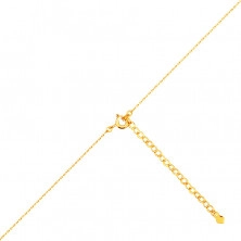 Colier cu diamante din aur galben 585 - simbol „INFINIT”, două diamante clare