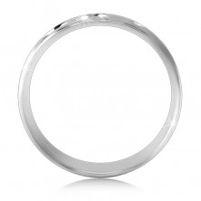Inel din argint 925 - zimțare verticală, dungi strălucitoare cu gravură