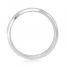 Inel din argint 925 - două dungi strălucitoare și două crestături moletate, de 3 mm