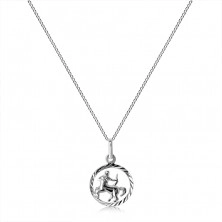 Colier din argint 925 - lanț și semn zodiacal SAGETATOR