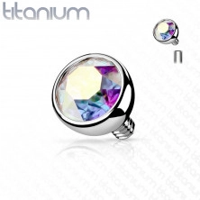 Cap de implant din titan, cristal încorporat de diferite culori, 1,2 mm