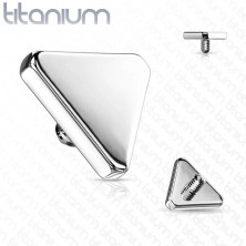 Cap de înlocuire pentru implant din titan, triunghi, culoare argintie, suprafață mată