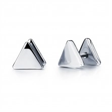 Piercing fals pentru ureche, din oțel 316L – triunghiuri netede, diferite culori