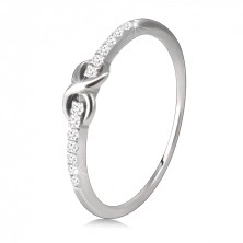 Inel din argint 925 – buclă în formă de opt, zirconii transparente