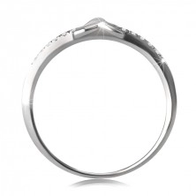 Inel din argint 925 – buclă în formă de opt, zirconii transparente