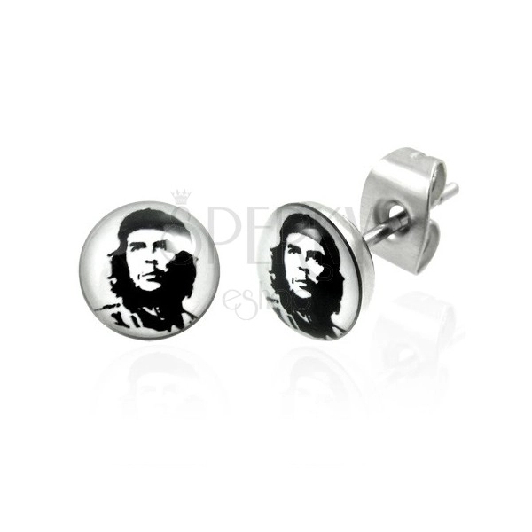 Cercei Che Guevara din oțel cu șurub 6.9 mm